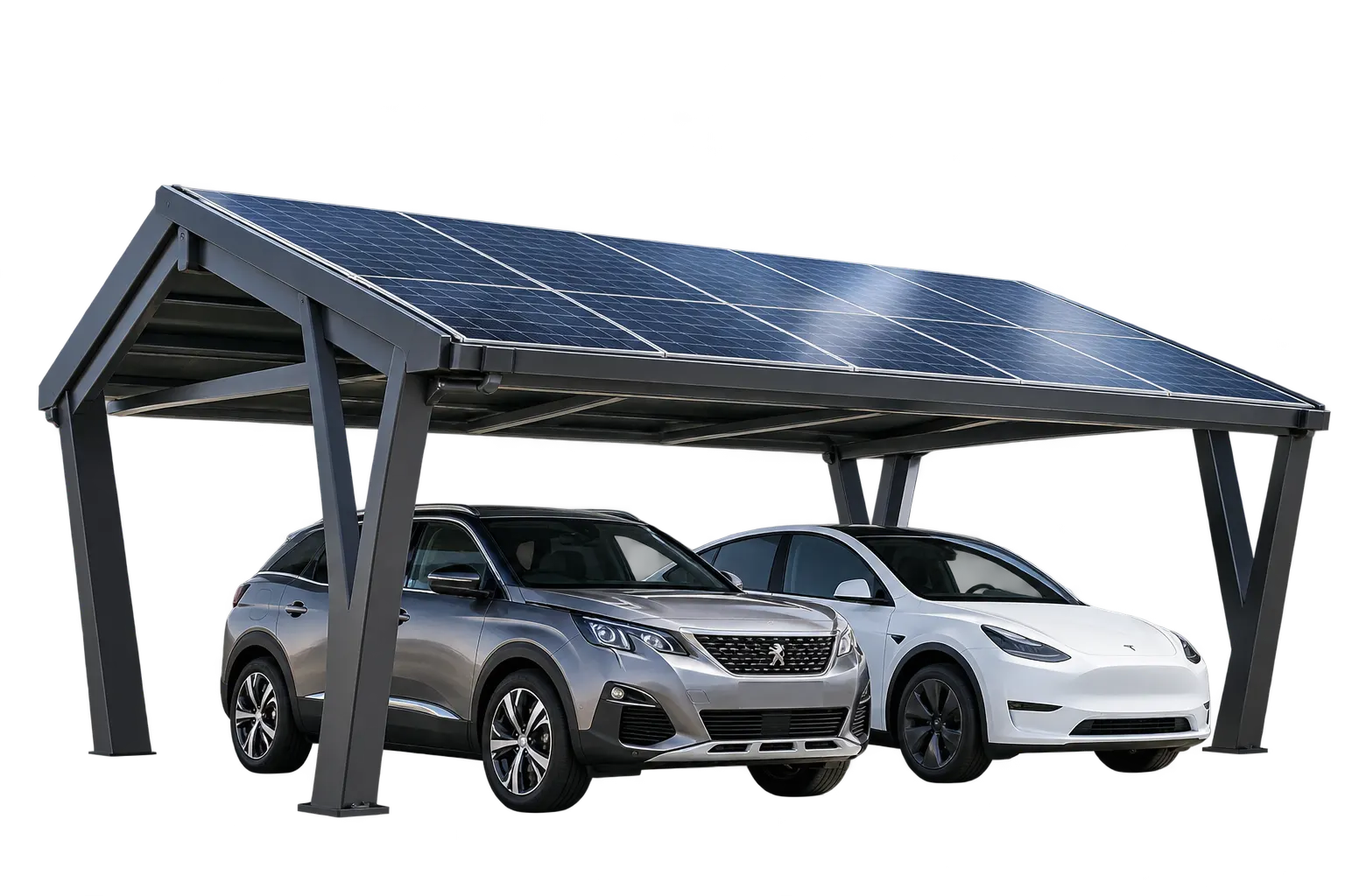 Travaux de carport solaire par les techniciens Dispac Énergies