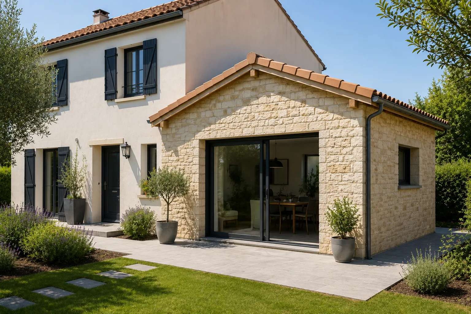Travaux de rénovation énergétique et extension de maison par les techniciens Dispac Énergies